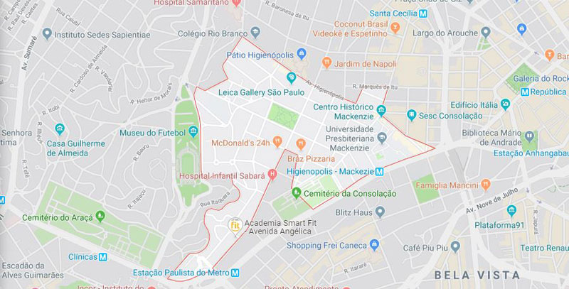 Bairro Higienópolis SP